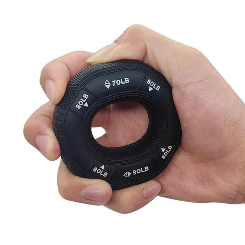 

Silicone Adjustable 20-90LB Hand Grip Arm Strength Exercise Gripping Ring Fitness Gym Finger Forearm Trainer Carpal Expander