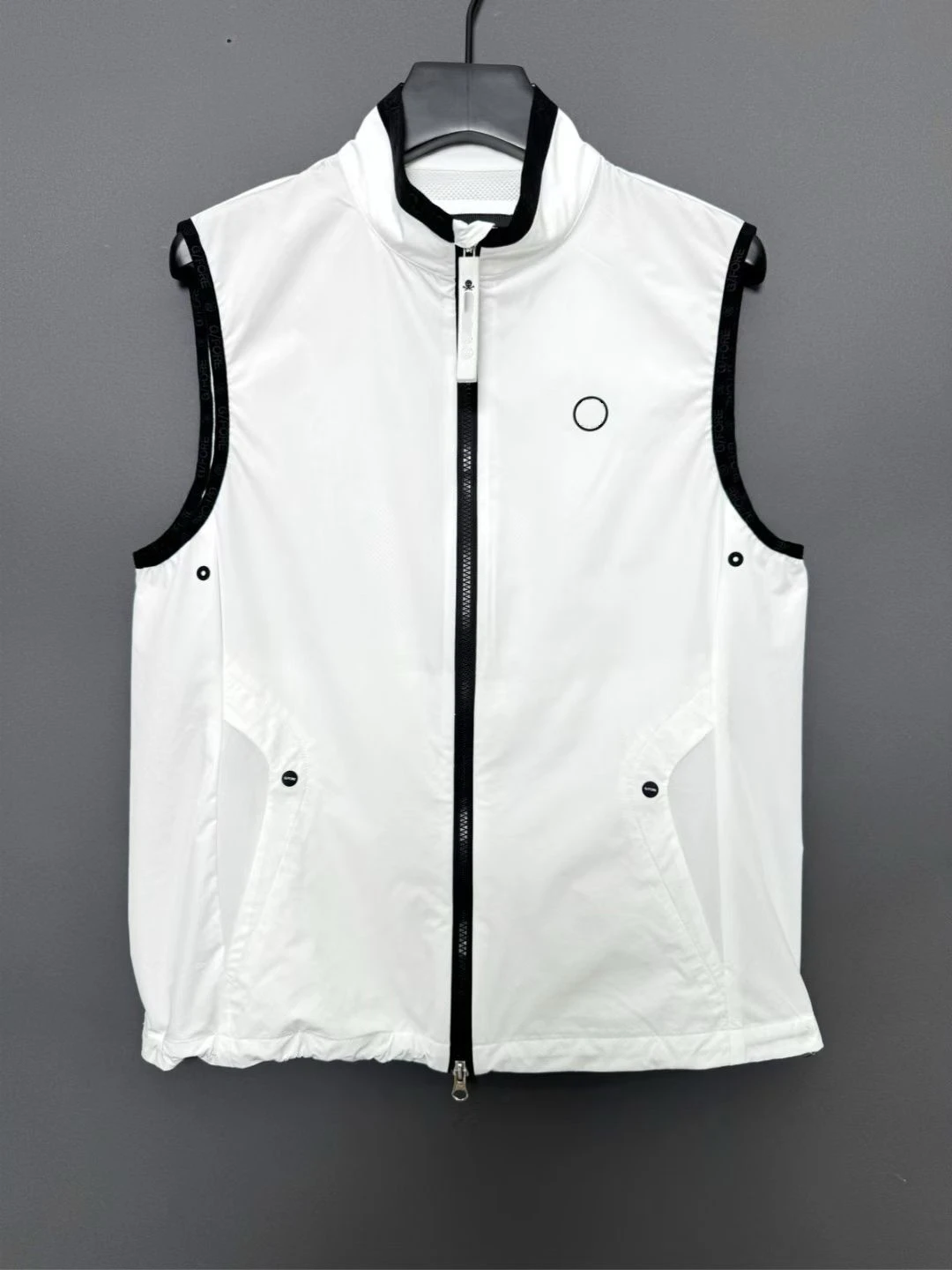 Men golf vest, new autumn style, outdoor quick-dry breathable sports zipper golf jacket , man stand collar thin golf vest