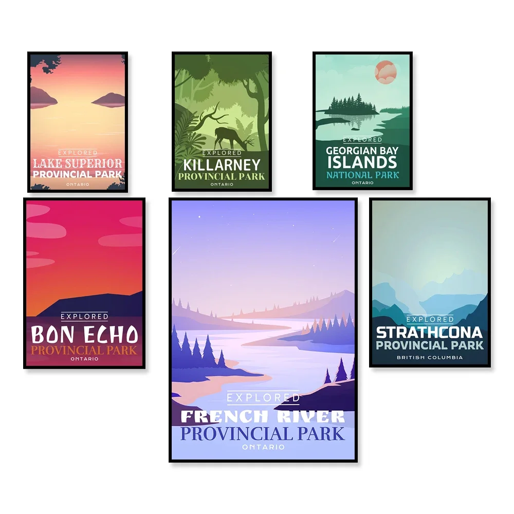 

Strathcona Provincial Park, Lake Superior, Fitzroy Park, Golden Ears Provincial Park, Killarney Provincial Park "Explore" poster