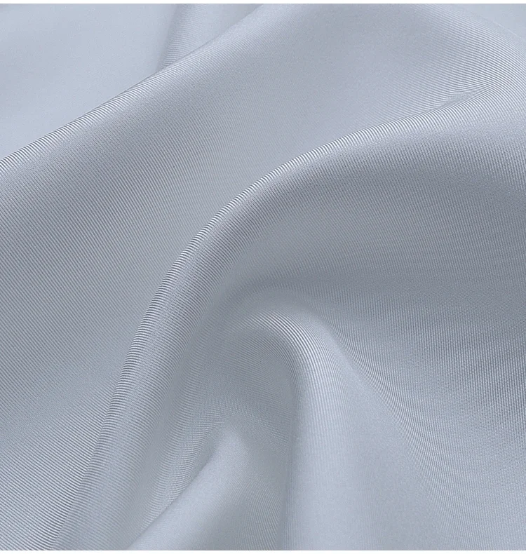 Wholesale White Solid Color Silk Twill Fabric for Dress Shirt Clothes Cheongsam Y021