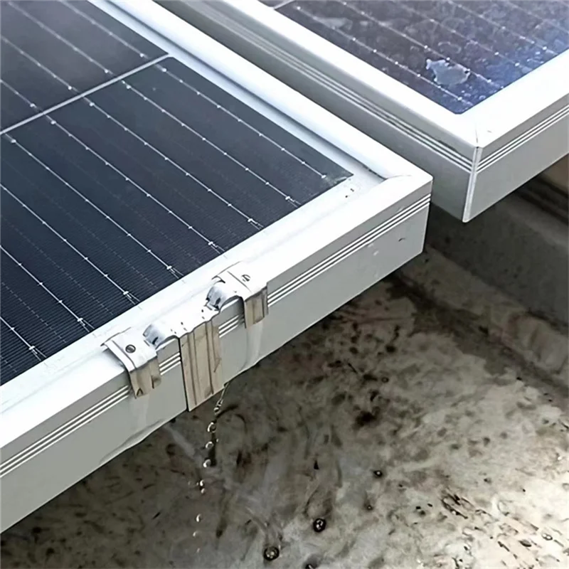 Il più nuovo 20PCS Pannello Fotovoltaico Drenaggio Fibbia Piastra di Superficie Pannello Solare Clip di Scarico Dell'acqua per Pannello Solare Drenaggio 30mm