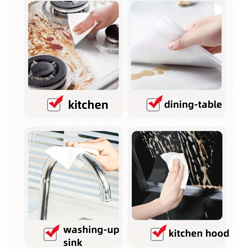 مناديل المطبخ المنزلية القوية لتنظيف الزيت، غطاء منشفة ورقية مبللة، حقيبة كبيرة نظيفة مع غطاء #3