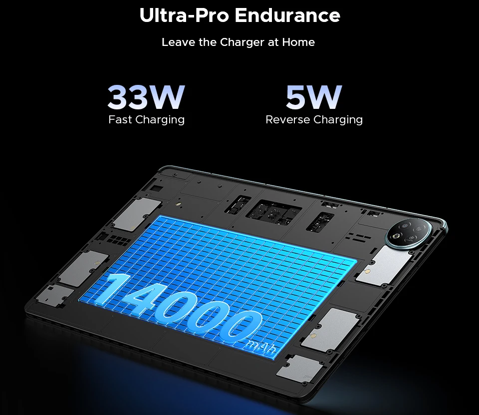 Doogee U14 Smart Tablet PC Android 16 14'' 2.2K Display 56GB(8+48) 256GB 14000mAh Battery Wifi 6 Gemini AI Widevine L1 Support
