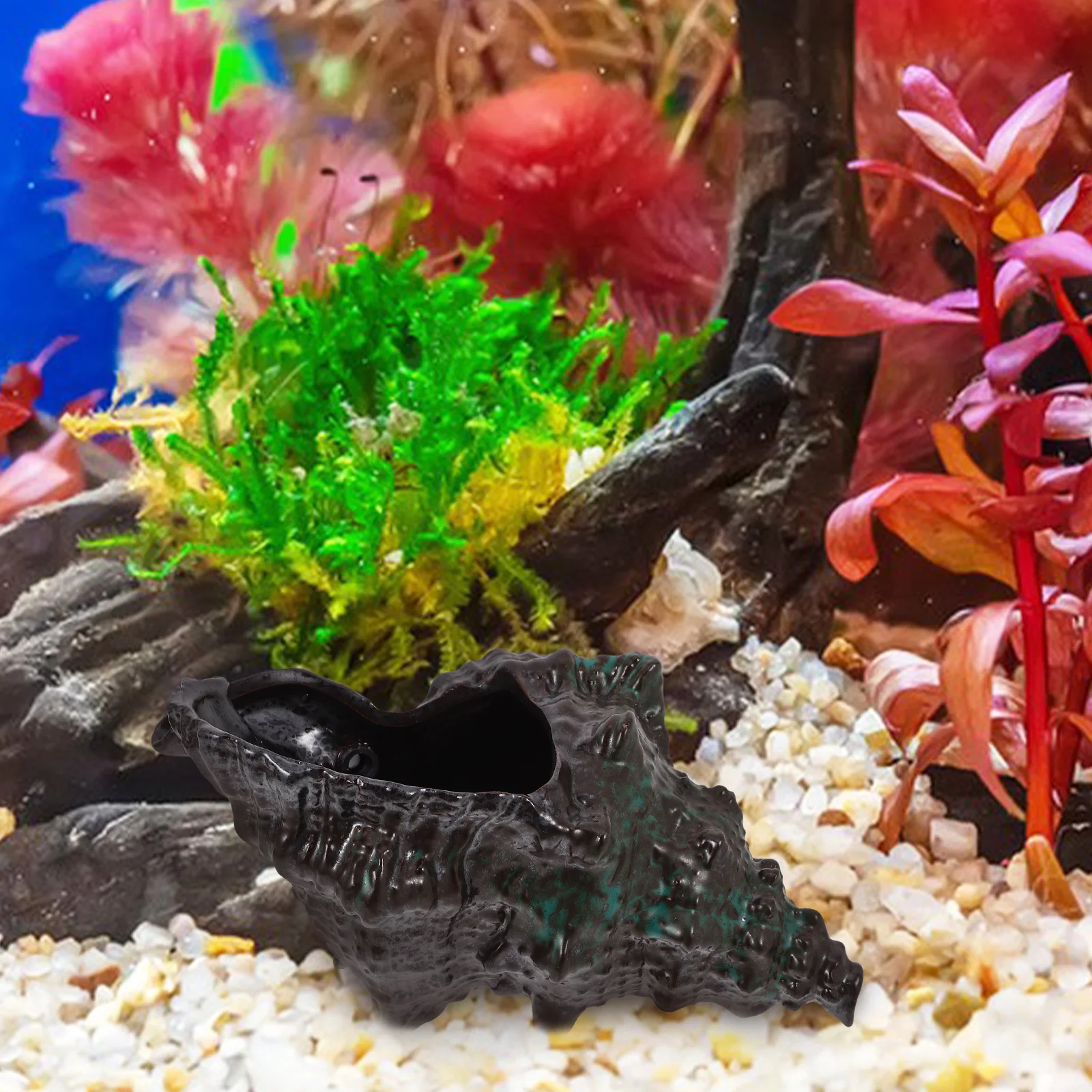 

Ceramic Conch Water Fountain Outdoor Garden Decor Eye-Catching Color Indoor Use Multi-Functional Landscape Enhancer