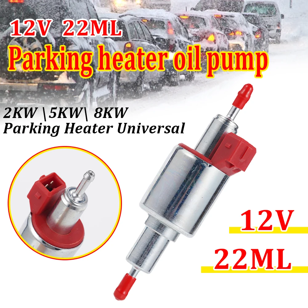 Pompa Bahan Bakar Diesel Universal 12V 22ml untuk Pemanas Udara Webasto Eberspacher, Pompa Pengisi Bahan Bakar Pemanas Parkir, Pompa Transfer Diesel 12V
