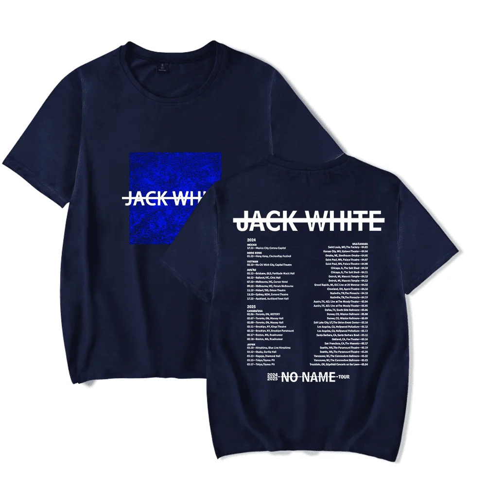 Jack White Merch T-Shirt for Men and Women No Name Tour 2025 Tee Short Sleeve Top T Shirts Crewneck
