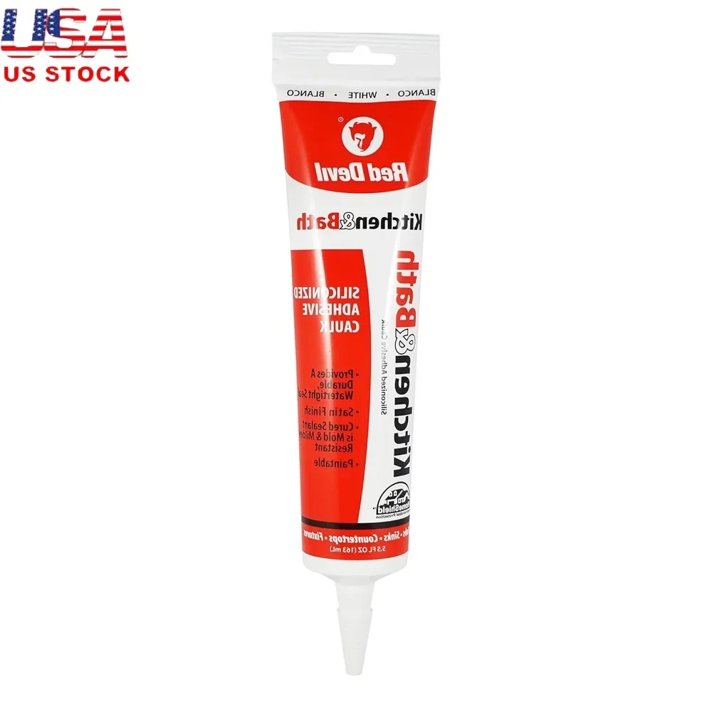 

Duraguard Kitchen Bath Siliconized Acrylic Caulk 12 Pack Squeeze Tube Waterproof Sealant Easy Application Paintable Made in USA