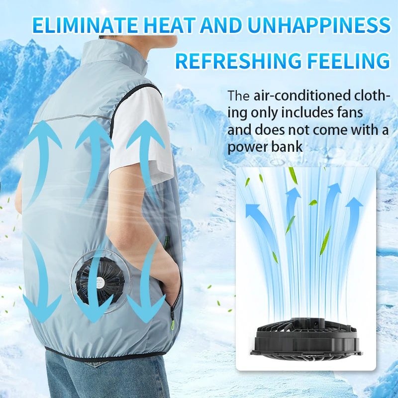 

Summer Cooling Vest: Air-Conditioned Garment with Continuous Fan Cooling for Outdoor High-Temperature Environments