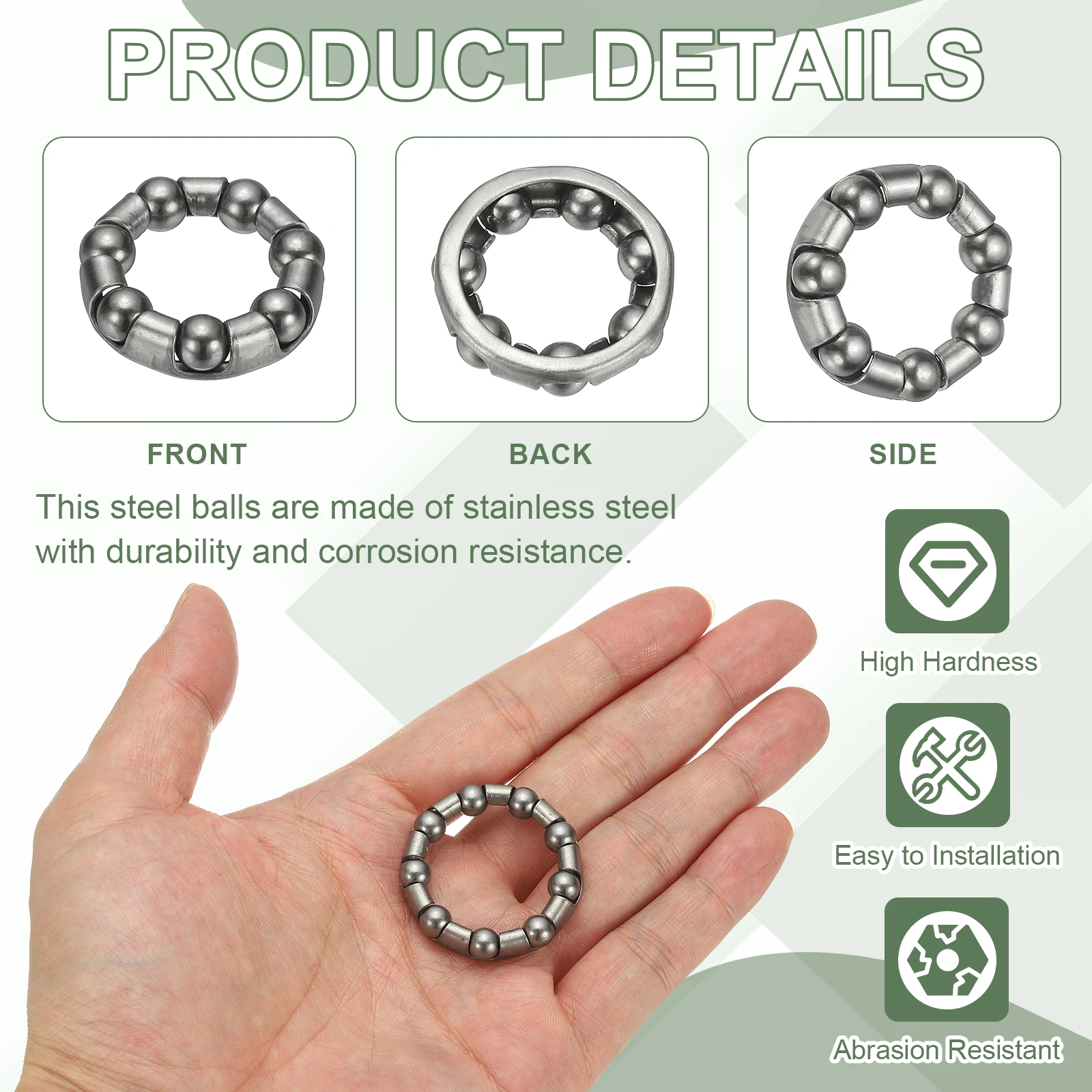 6 قطعة كرة الدراجة كرنك تحمل محامل الدراجة الفولاذ المقاوم للصدأ استبدال أجزاء الدراجة إصلاح الملحقات للدراجة الأمامية الخلفية