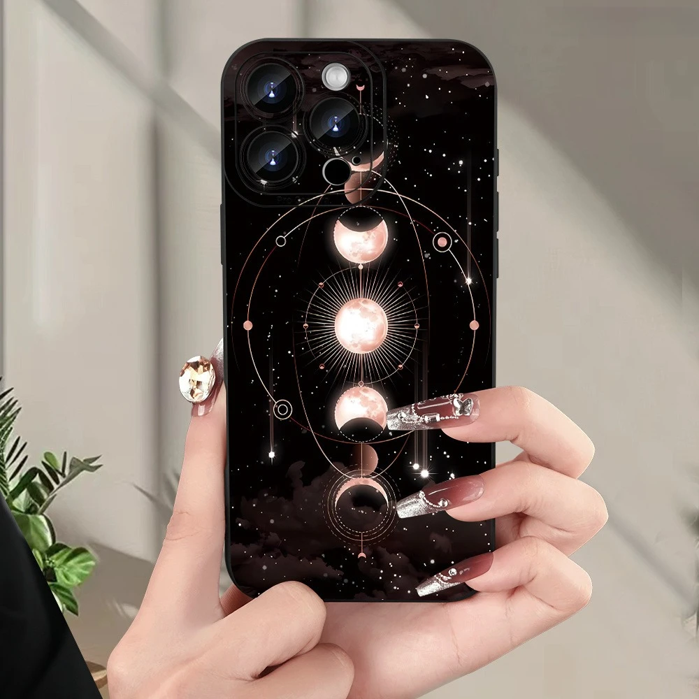 Hot-selling creative moon pattern phone case for iPhone17 16 15 14 13 12 11promax Plus