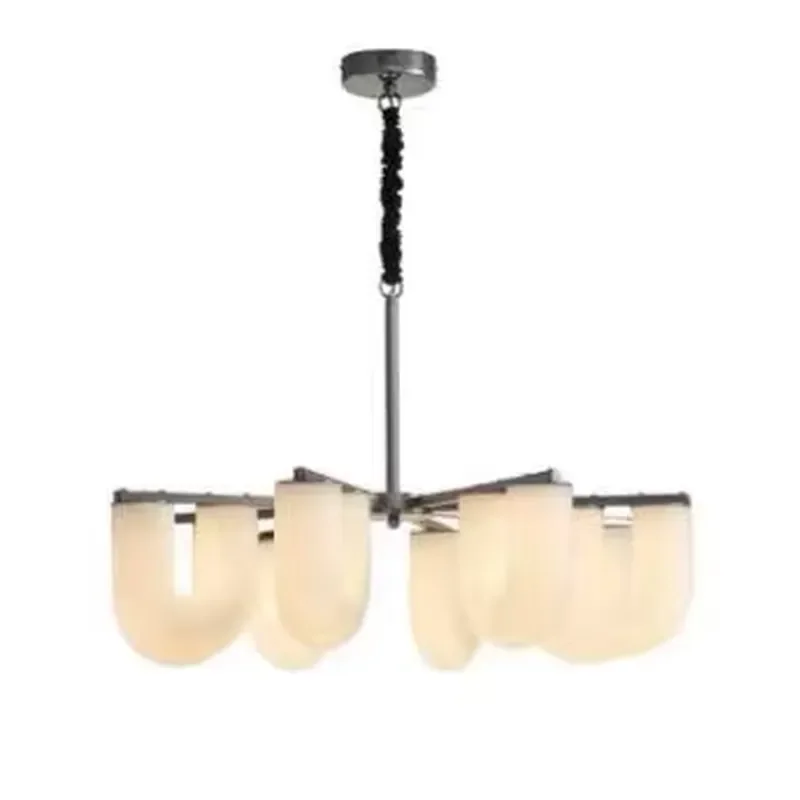 Modern U Shaped Glass Chandelier LED Ceiling Light Luxury Creative Indoor Pendant Lamp Medieval Art Design Home Decoration