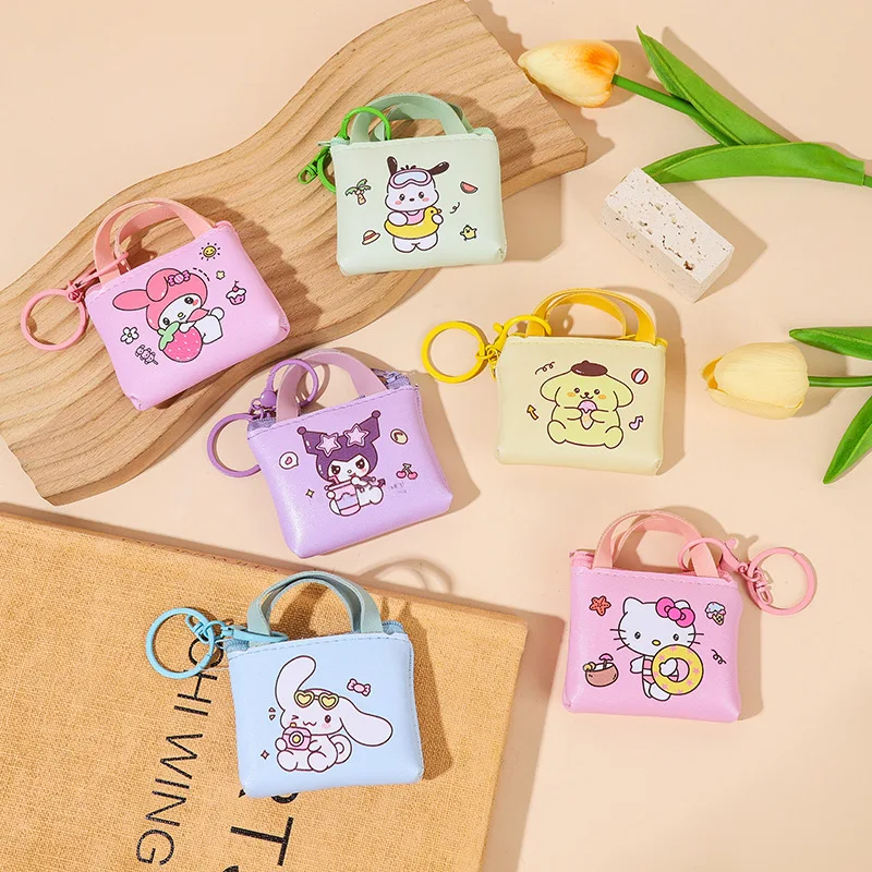 

New style cartoon coin purse small wallet zipper student boy and girl cute mini cartoon leather storage bag