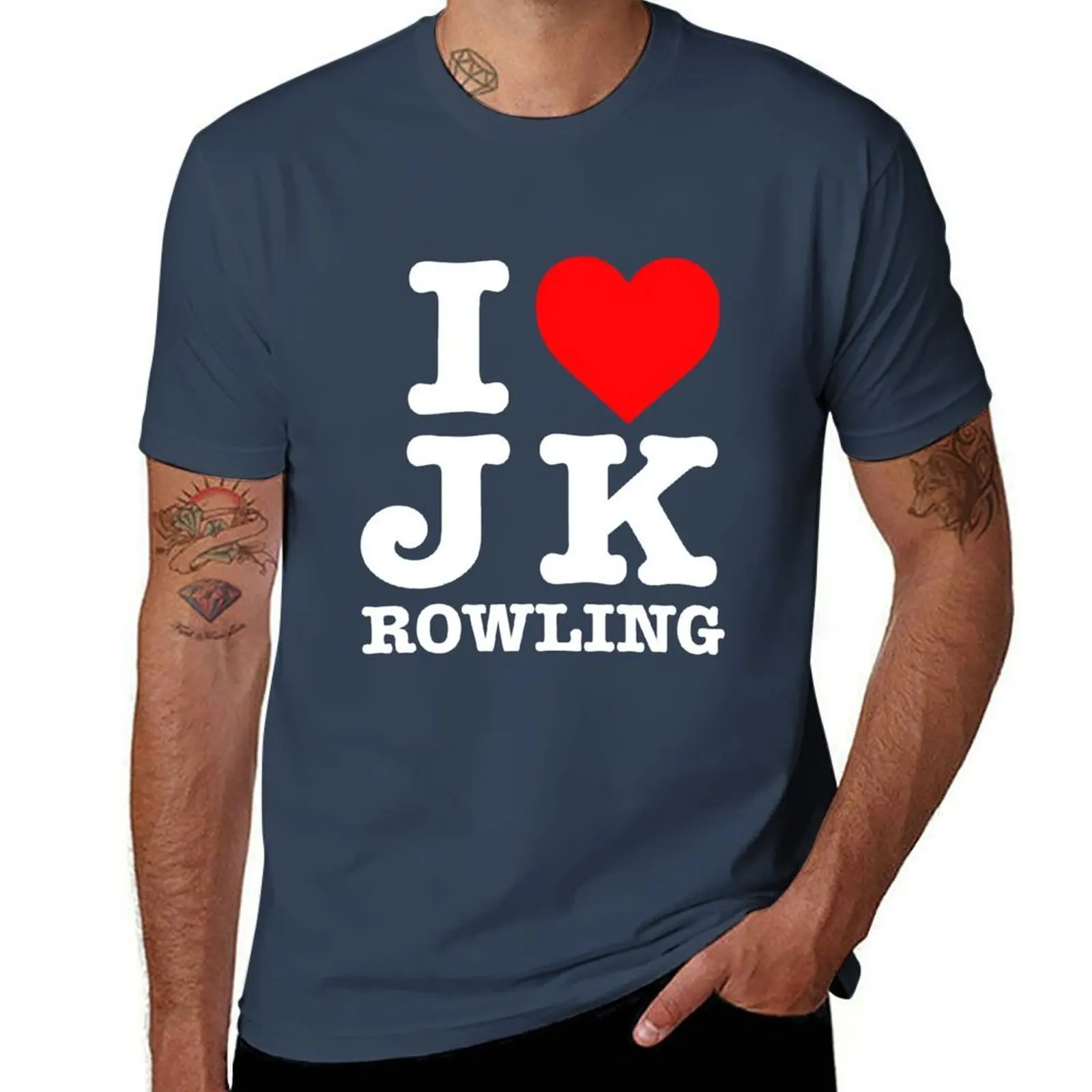 I LOVE J K ROWLING POSTER SIGN T-Shirt Plus Size Loose Fit T-Shirt