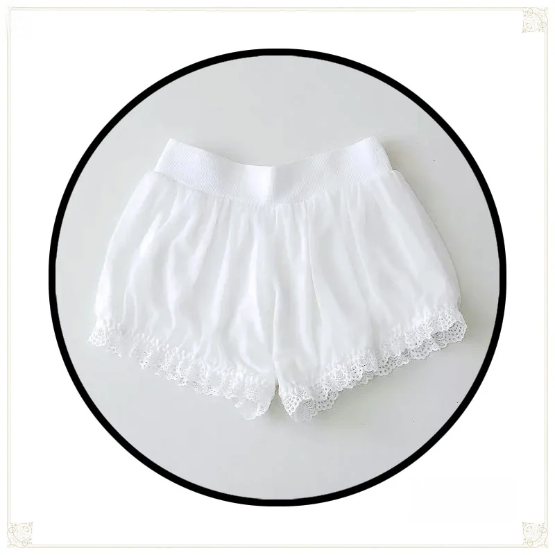 Harajuku لوليتا loween الدانتيل تقليم المحملة ربع السراويل Se السراويل قاعدة طبقة الشرير القوطية كوس اليقطين السراويل ort orts