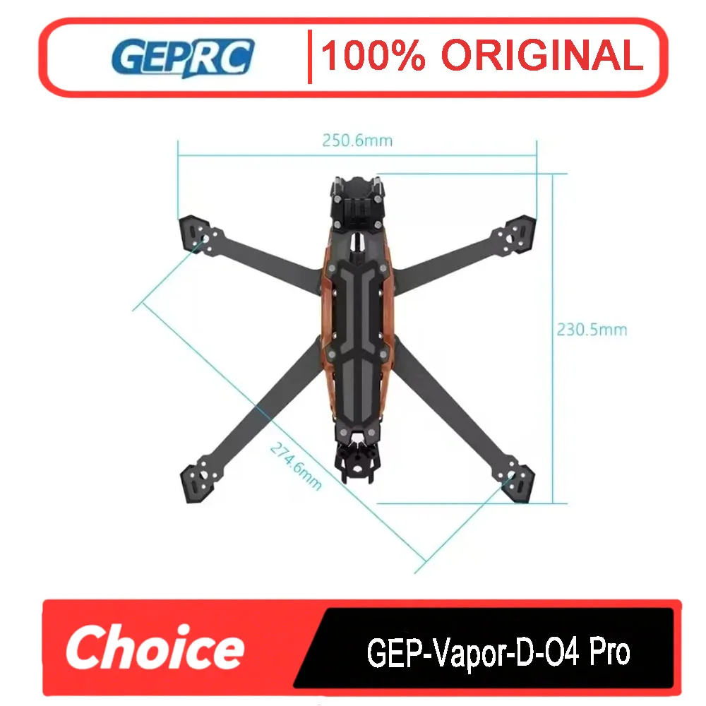 

GEPRC GEP-Vapor-D O4 pro Drone Frame Carbon Fiber RC FPV Quadcopter Helicopter 5/6 Inch D5 D6 Options Available