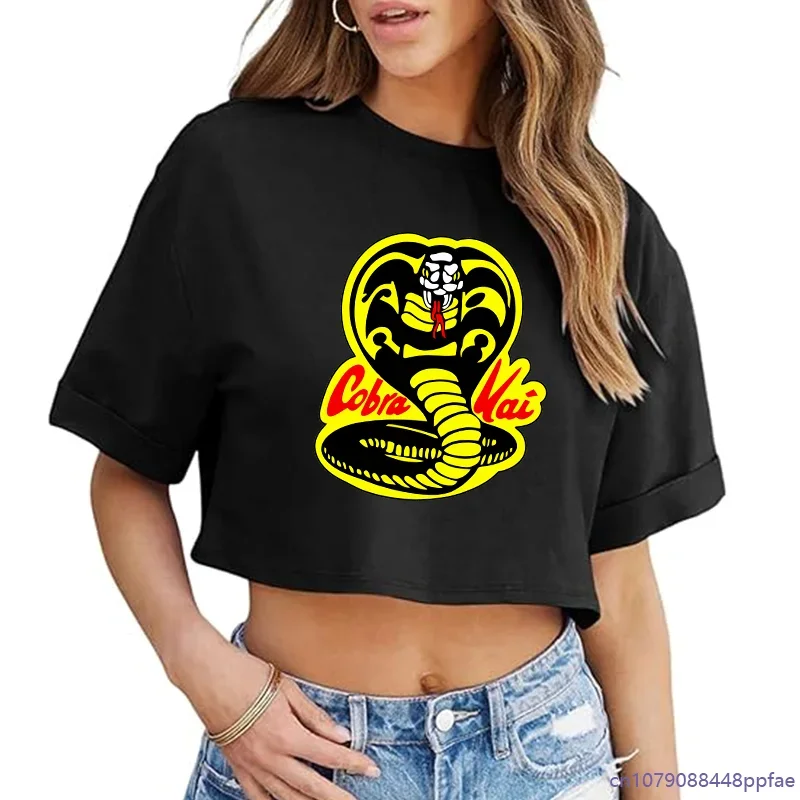 

Hot Cobra Kai Graphic Printed T-Shirt Women's Summer Cool Short T-Shirt Fashion Outdoor Women's Short T-Shirt