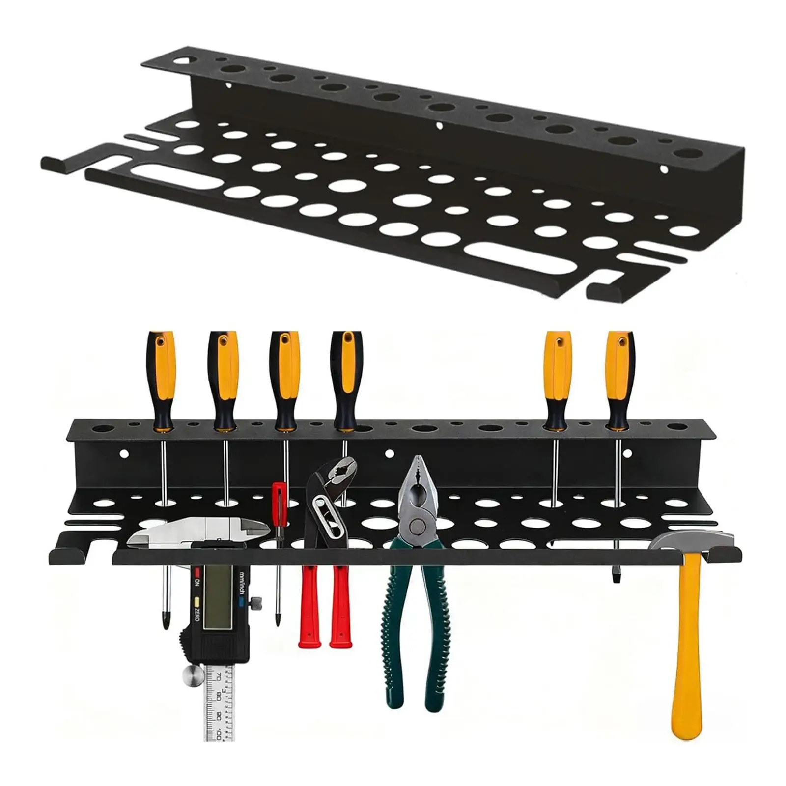 

Держатель для отверток с простой установкой, настенный, из углеродистой стали, для хранения бытовых инструментов, для гаража, для рабочей станции
