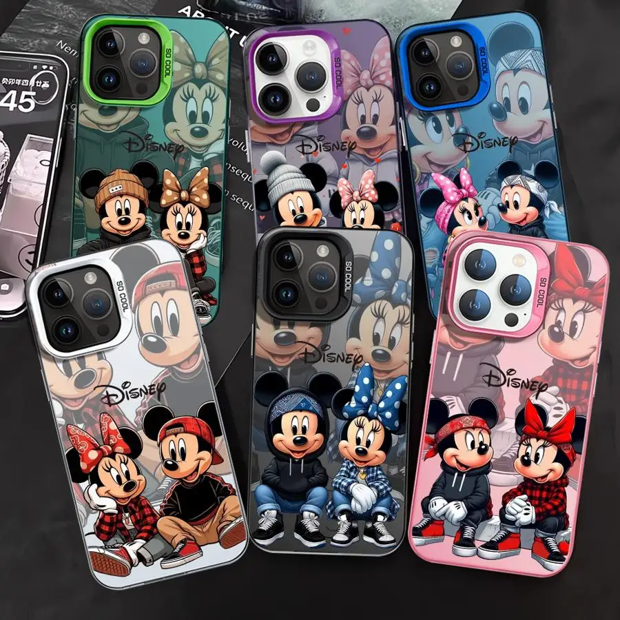 Disney Mickey Minnie Mouse Phone Case for Apple iPhone 15 16 Plus 14 Pro 13 X XS Max 12 Pro 11 Pro Max XR 13 Pro Max Cover