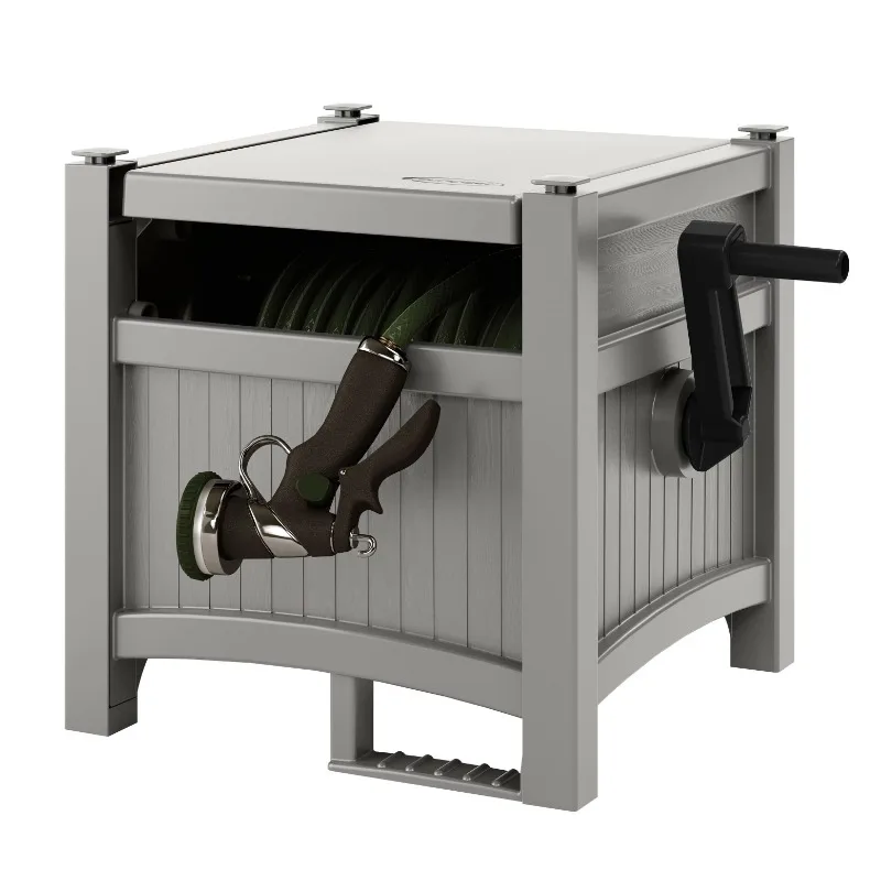 Avvolgitubo a scomparsa Suncast da 100 piedi, grigio