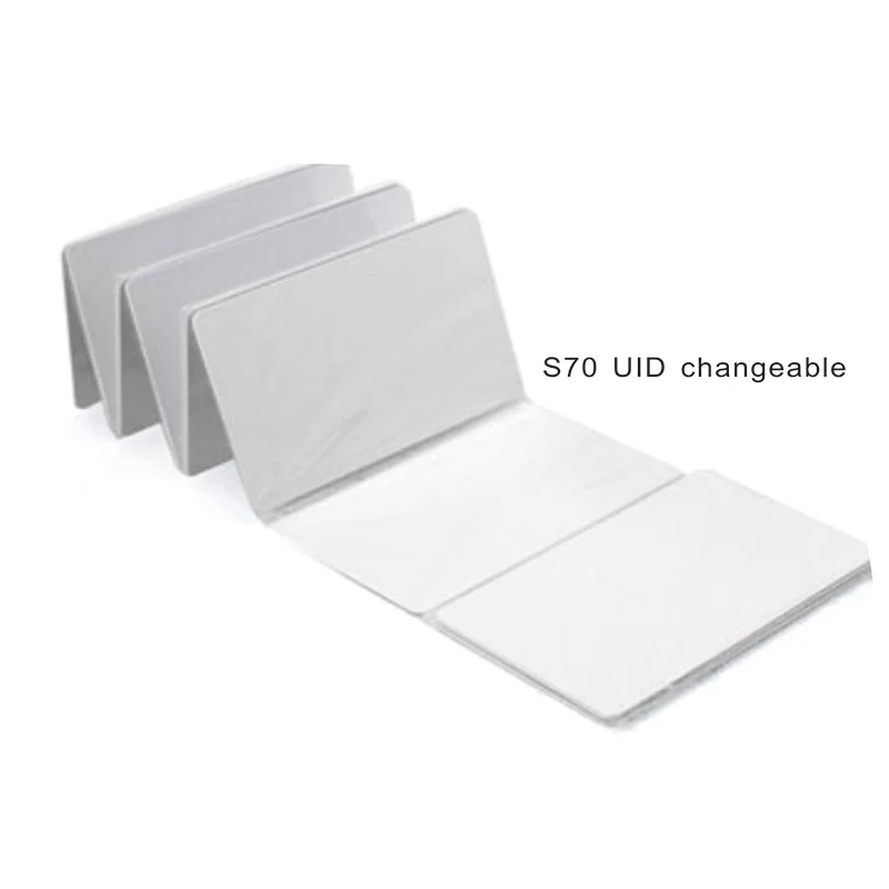 S70 4K UID 0 Bloque 7 Bytes Reescritura Tarjeta UID RFID editable Control de acceso Regrabable 13,56 Mhz PVC Tarjeta delgada Copia Clon, 2 uds.