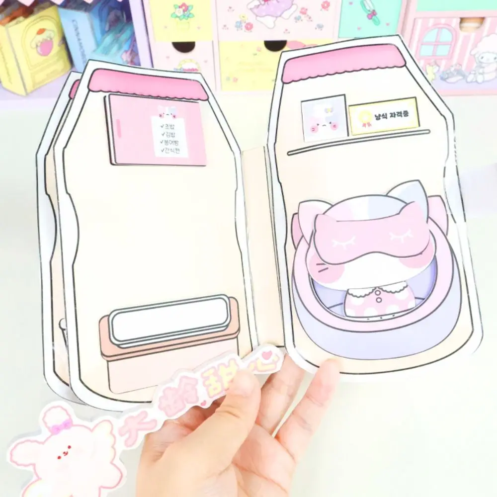 Homemade Hamster Keeper Quiet Book Montessori Handmade Lactic Acid Bacteria Cat Quiet Book Sticker Book Paper