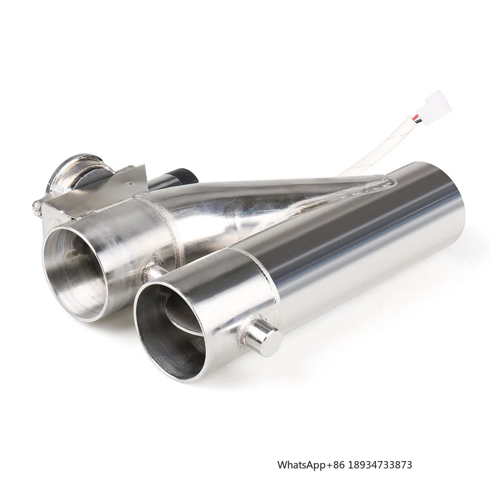 Universal 2/2.25/2.5/2.75/3 Inch Dump Double Valve Electric Exhaust Pipe Muffler Cutout Cut Out Remote Control Type Y Pipe