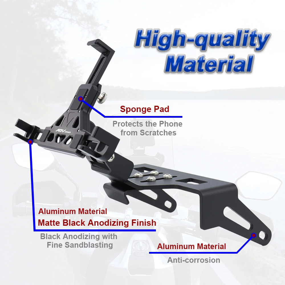 GPS Bracket Mobile Phone GPS Navigation Holder Motorcycle Aluminum GPS Mount Fit For ADV 350 ADV350 2021 2022 2023 2024 2025