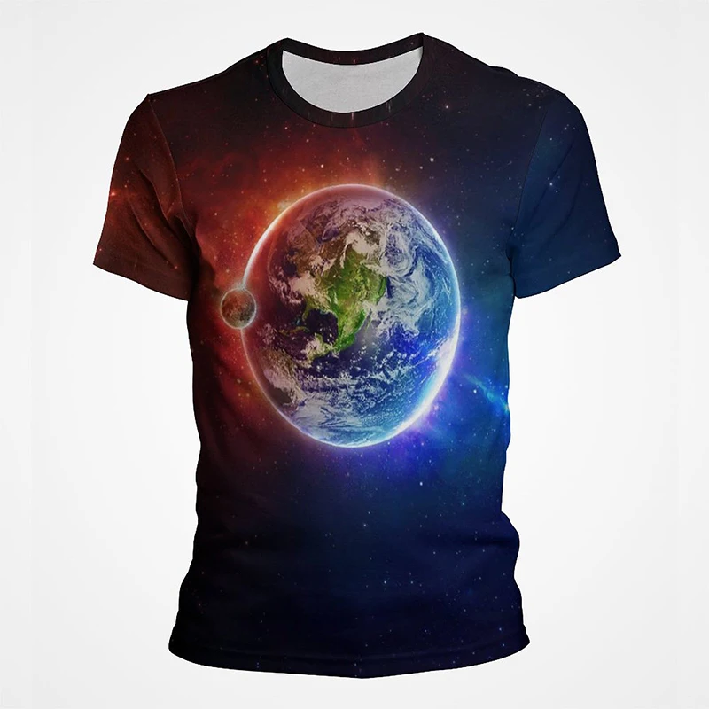 

2022 Summer New T-shirt Space Universe Starry 3D Printed Men Women Children Casual Tops Fashion Harajuku T shirt Streetwear