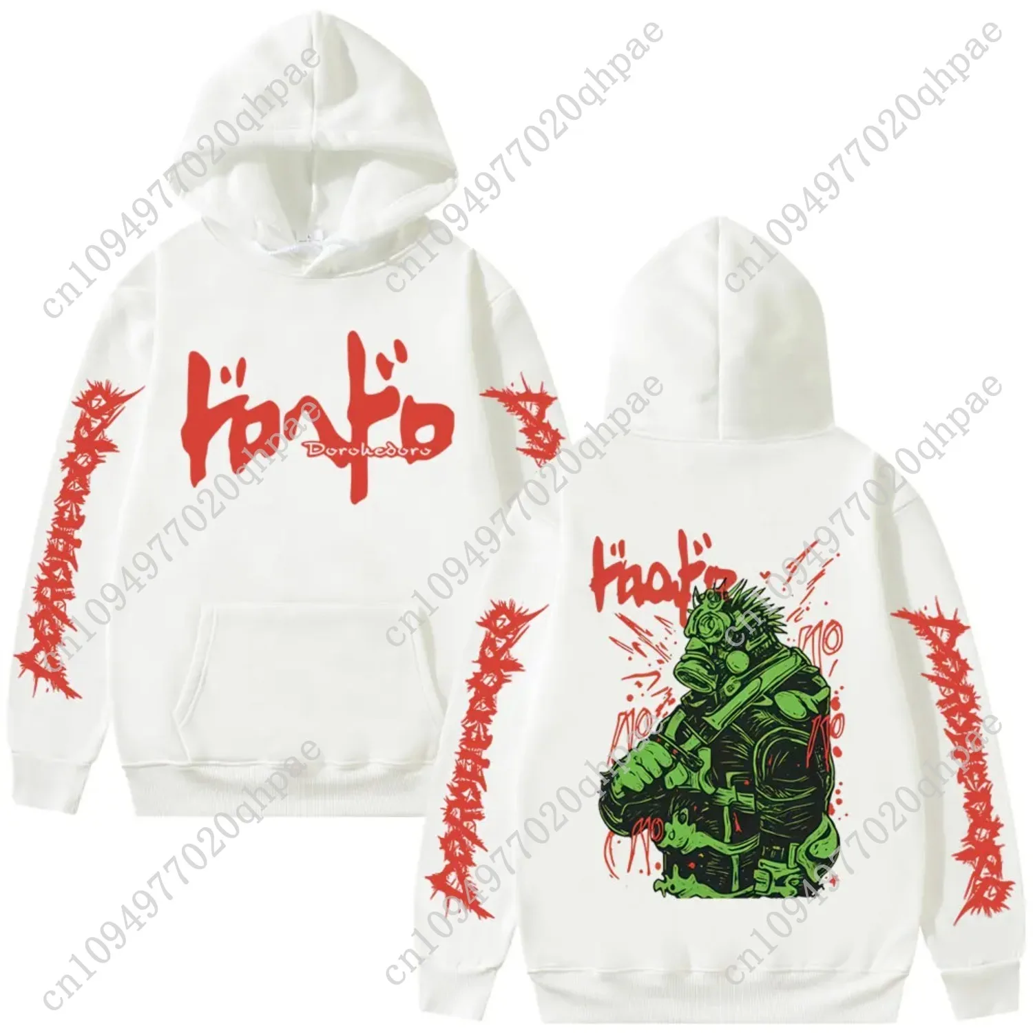 أنيمي دوروهيدورو مرحبا بكم في الفوضى كايمان جرافيك هوديي الرجال النساء الملابس عارضة القطن المتضخم البلوز للجنسين تأثيري