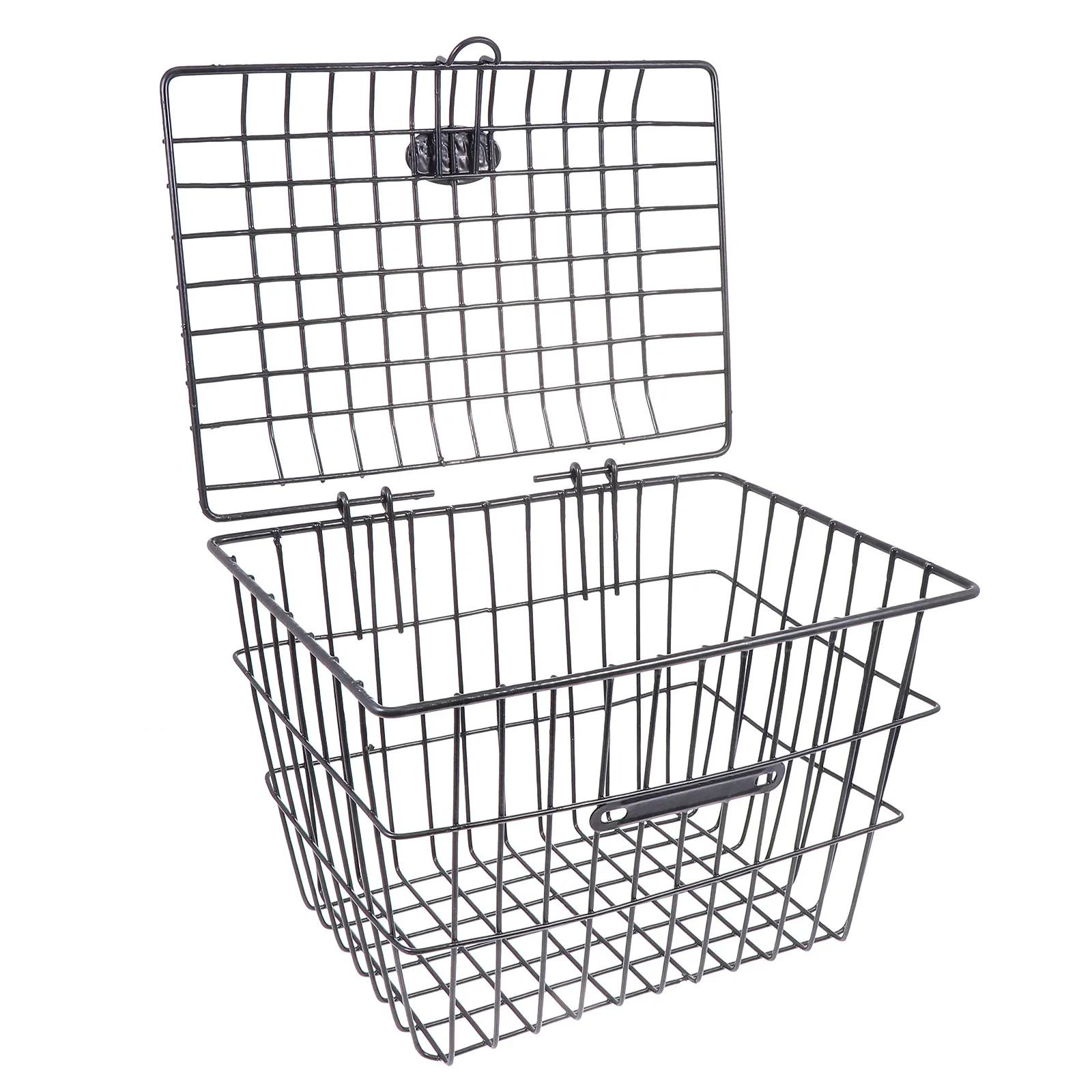 

1Pcs Bike Rear Basket with Lid High Strength Metal Construction Lightweight Design Easy Mounting for Mountain Bike Cycling