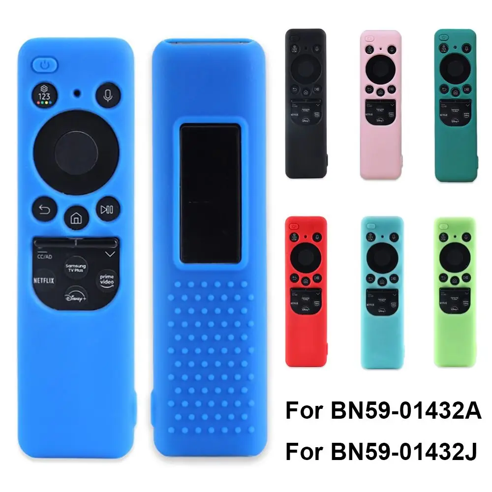 2024 Solar TV Remote Controller Cover Silicone Shockproof Protective Case Soft Washable Protector for Samsung BN59-01432A 01432J