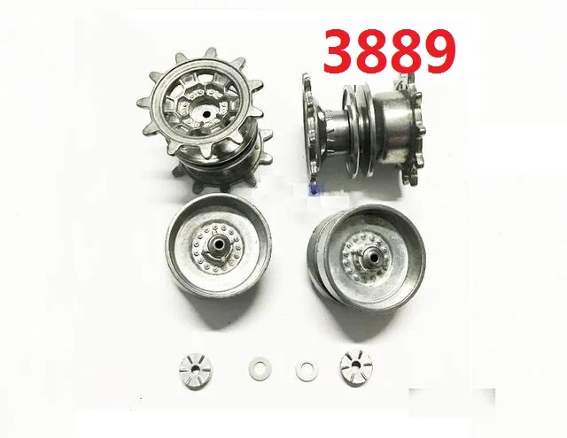 Henglong 3889 3908 3918 3889-1 3918-1 German Leopard 2A6 1/16 RC tank upgrade parts metal wheels hub set Metal track