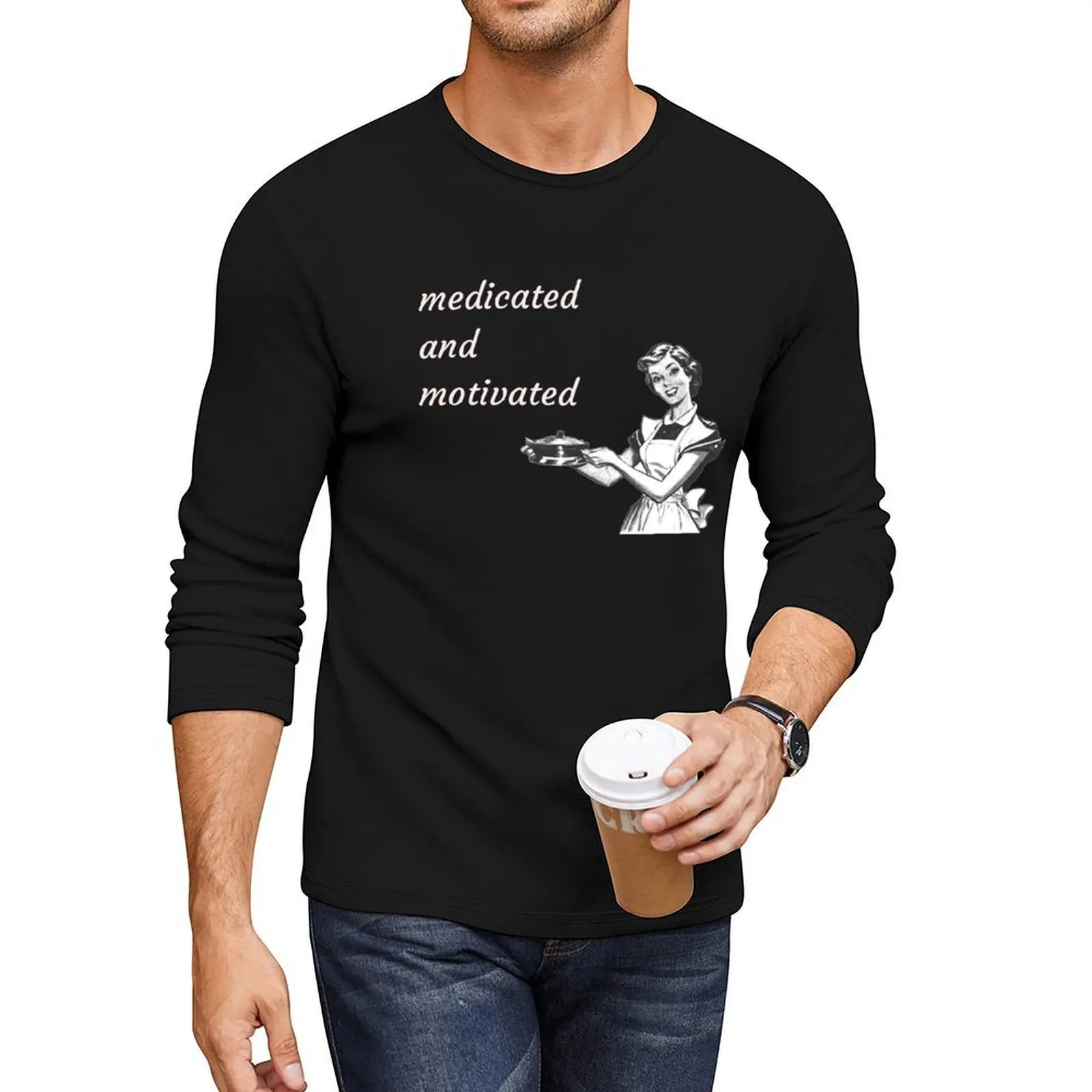 العلاج + تحفيز طويل تي شيرت ثقيل الوزن تي شيرت عادي تي شيرت عرق قميص بلوزة رجالي جرافيك تي شيرت الهيب هوب