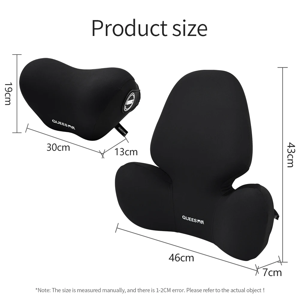 Update Car Lumbar Support Pillow Auto Neck Pillow Waist Support Removable Washable Backrest Universal Vehicle Cushion