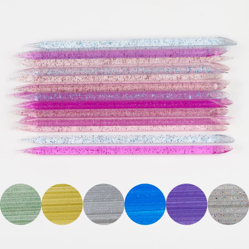 

50 шт. многоразовые двойные хрустальные толкатели для кутикулы, инструмент для удаления кутикулы, оранжевые деревянные ногти, дрель для ухода за педикюром, инструменты