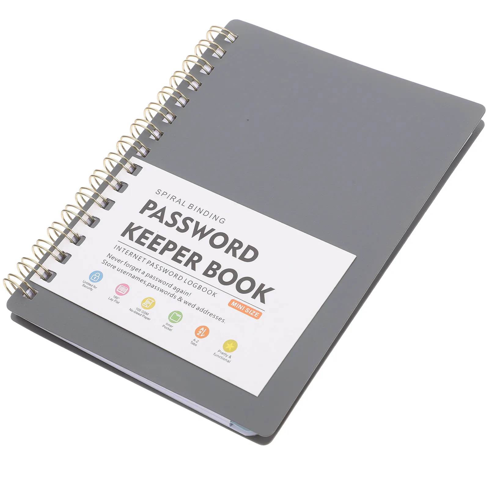 A6 Password Book with Alphabetical Labels – Secure Login Notepad for Websites, Addresses & Credentials
