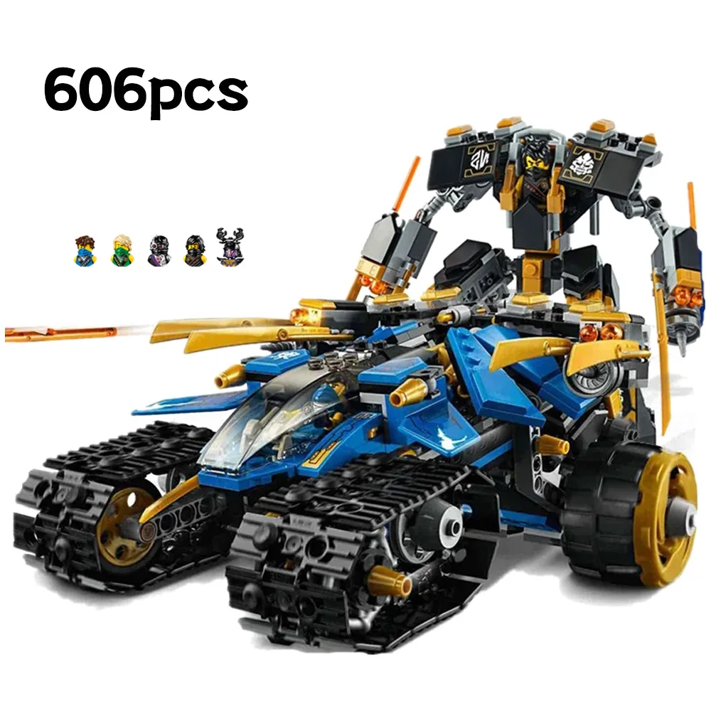 

606 шт. технический ниндзя Гром Райдер механический воин робот меха строительные блоки модель игрушки для подарка на день рождения