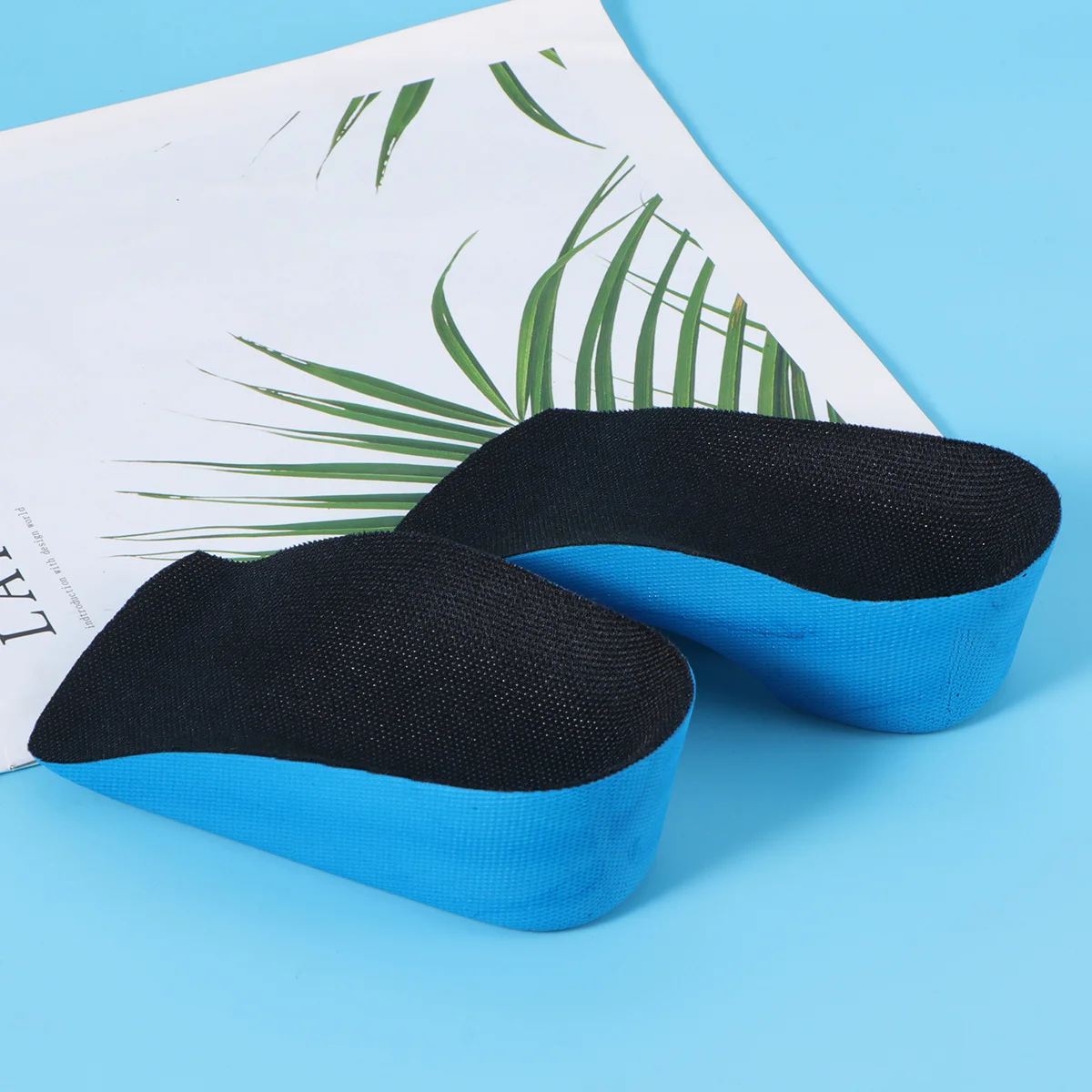 

1 Pair Height Increase Insoles Half Shoe Pads PU Cloth Comfort Shoe Lift Prevent Slipping Taller Pad for Dress Pants Shirts