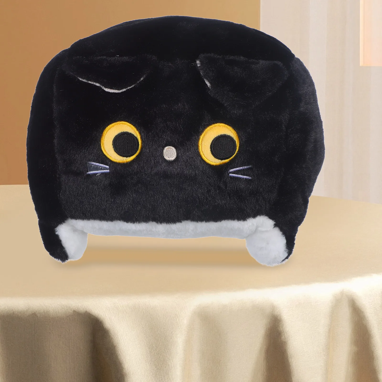 Jouets carrés pour chat 30cm, peluche blanche avec fermeture éclair, cadeaux d'anniversaire pour enfants, décoration d'animaux de dessin animé doux