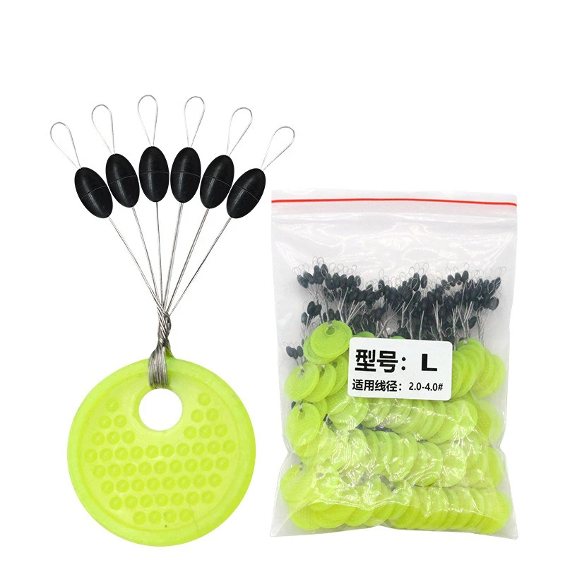 

600pcs 100 Group Set Silicon Rubber Space Beans Sea Carp Fly Fishing Black Rubber Oval Stopper Fishing Float Fishing Bobber