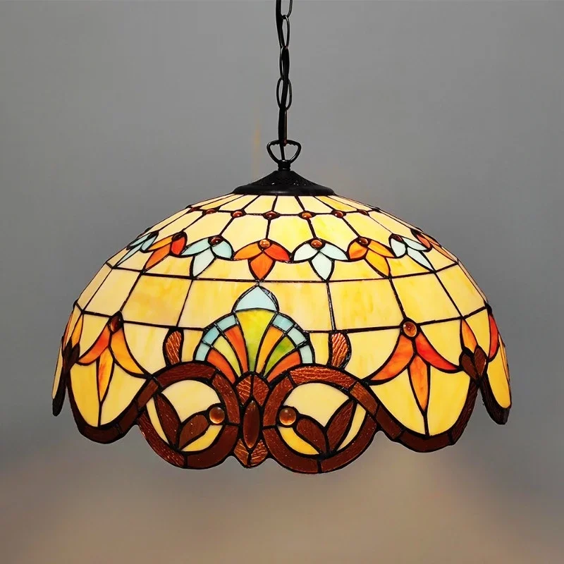 

European Style Living Room Study Dining Room Flower Glass Chandelier Tiffany Butterfly Chandelier DIY Lighting Fixture