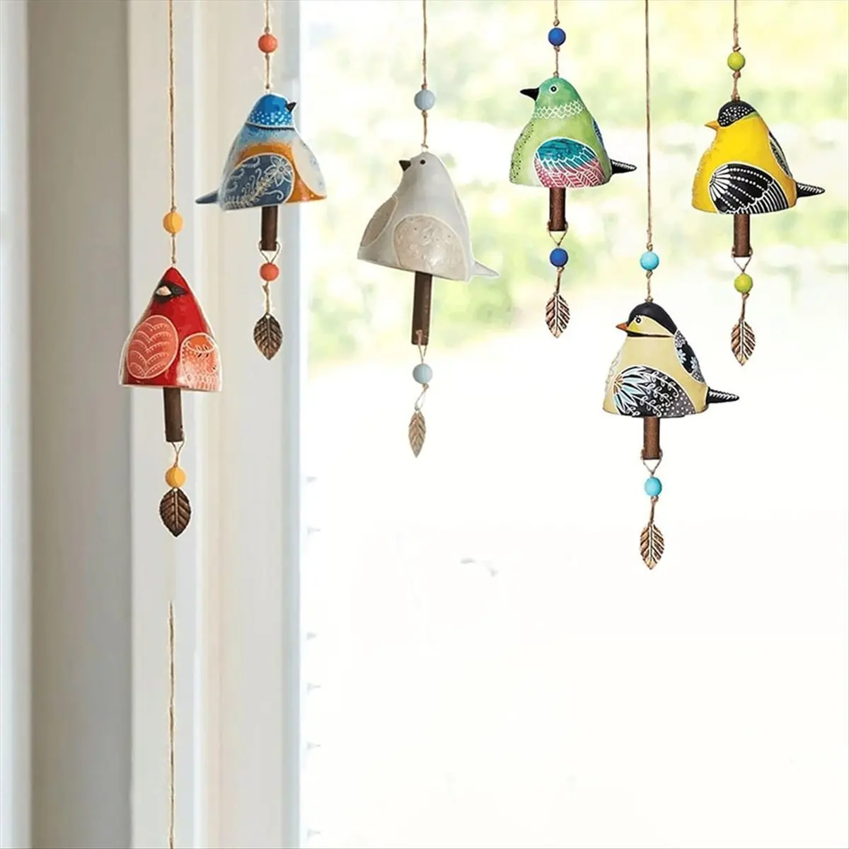 A56X Bird Song Bell Garden Decoration Bird Song Bell Wind Chime Music Hanging Wind Chimes Chimes Bird Song Hanging Bell,D