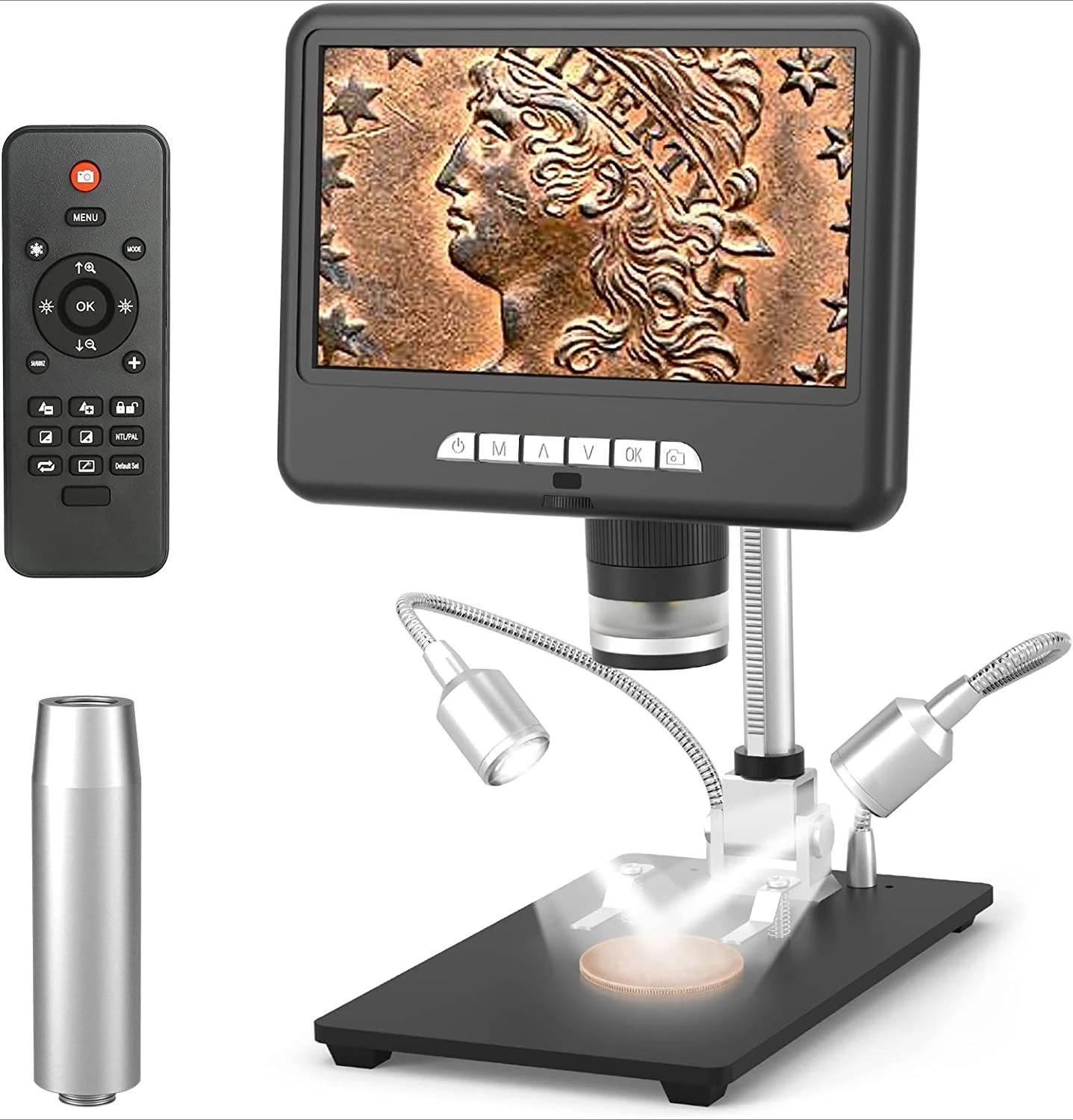 An Dongxing AD207S high definition 7-inch electron microscope HDMI repair, Jianzhan antique coin digital magnifying glass