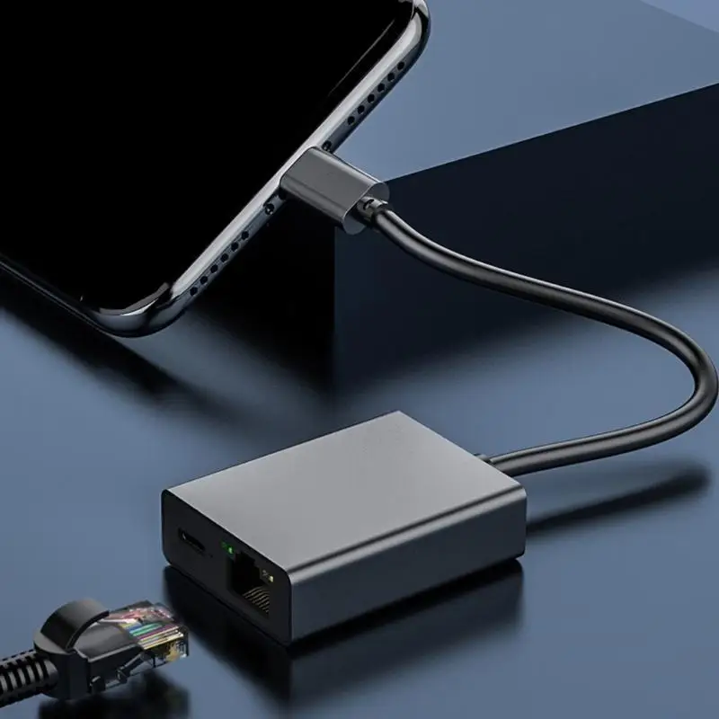 Y1UB Easy Installation USB C to Ethernet Adapter for Smooth Streaming Performances