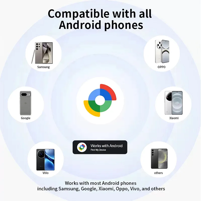 Bluetooth Tracker Tag for Android(Android ONLY), Key Finder Compatible with Google Find My(Find Hub), Tracking Tag