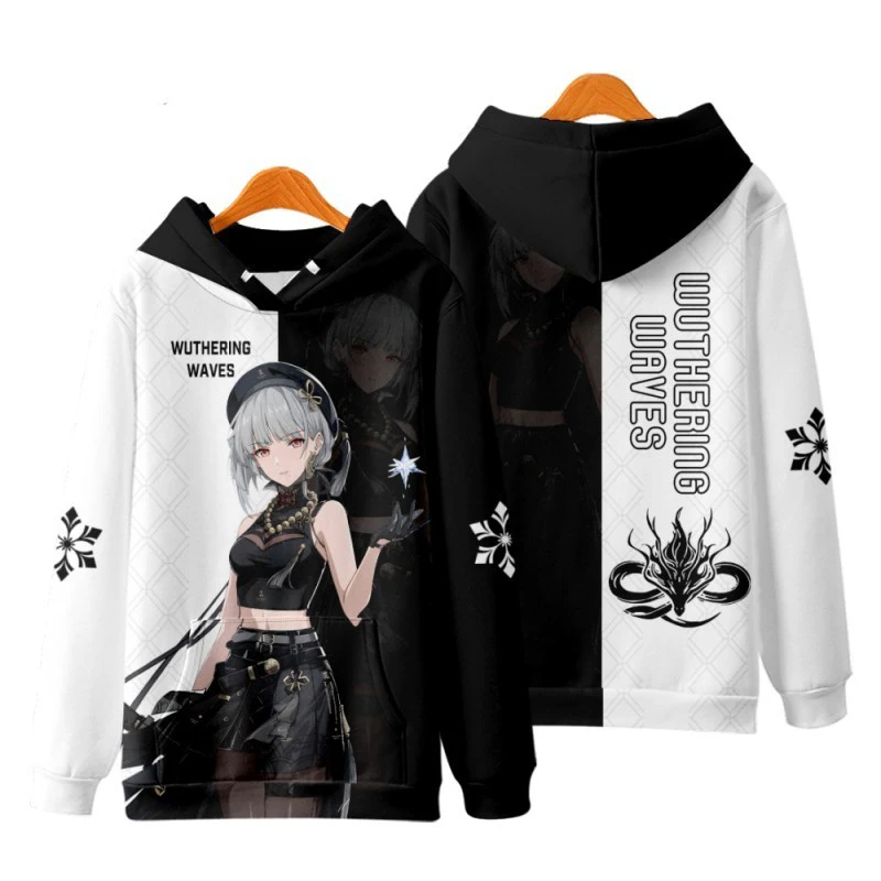 Game Wuthering Waves Cosplay Hoodie 3D Print Men Women Anime Sweatshirt Autumn/Winter Hoodies Casual Y2k hoodies for men