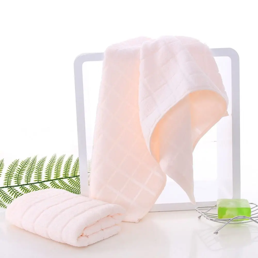 Serviette de bain épaisse en coton pour cheveux secs, serviette de visage de luxe, serviette de sport douce simple, ménage, 34x72cm