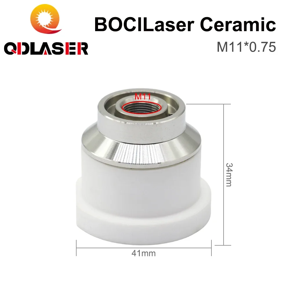 

QDLASER BOCI Laser Ceramic Body Dia.41mm M11 High 34mm Nozzle Holder Ring for High Power Fiber Cutting Head BLT420 BLT641