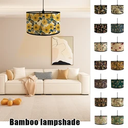 Retro Flower Pattern pianta paralume Bamboo Art Light Shade Bar Cafe lampadario Decor Hotel camera da letto soggiorno decorazione della casa