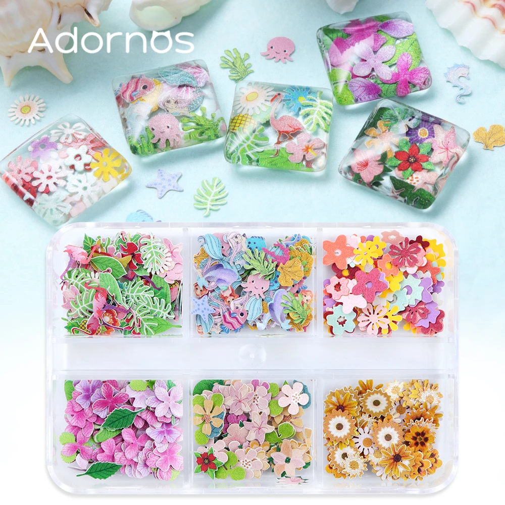 180 قطعة رقائق زهور لب الخشب مسمار الفن اكسسوارات فراشة الزهور رقائق مستلزمات الأظافر الربيع عيد الحب مانيكير الديكور #3